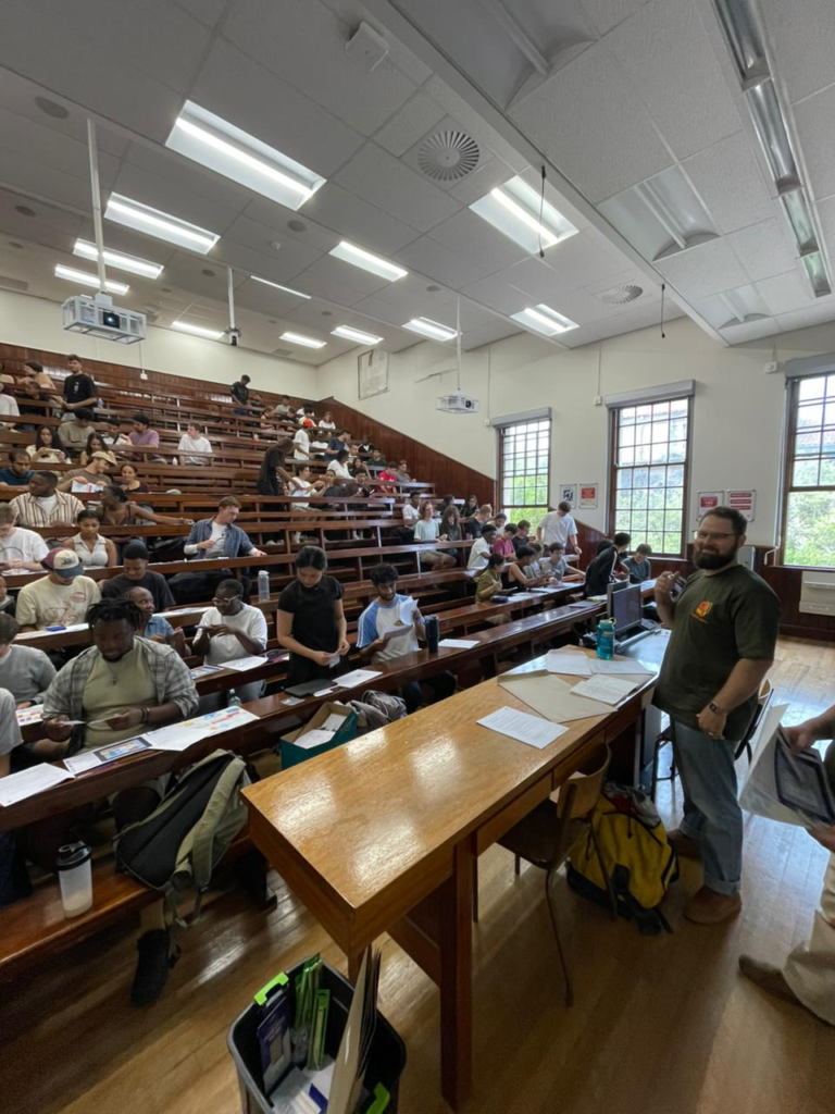 Calibur Games in UCT Computer Science Classroom facilitating a board game